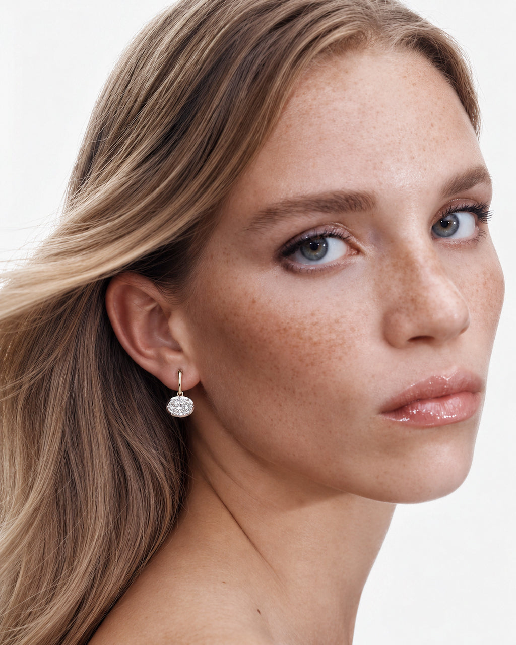 Oval Drop Earrings