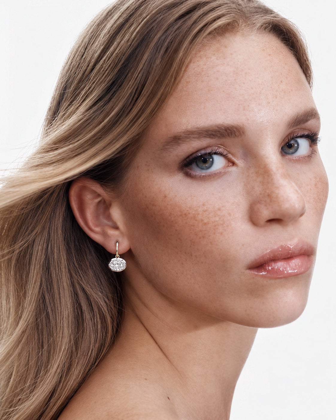 Oval Drop Earrings