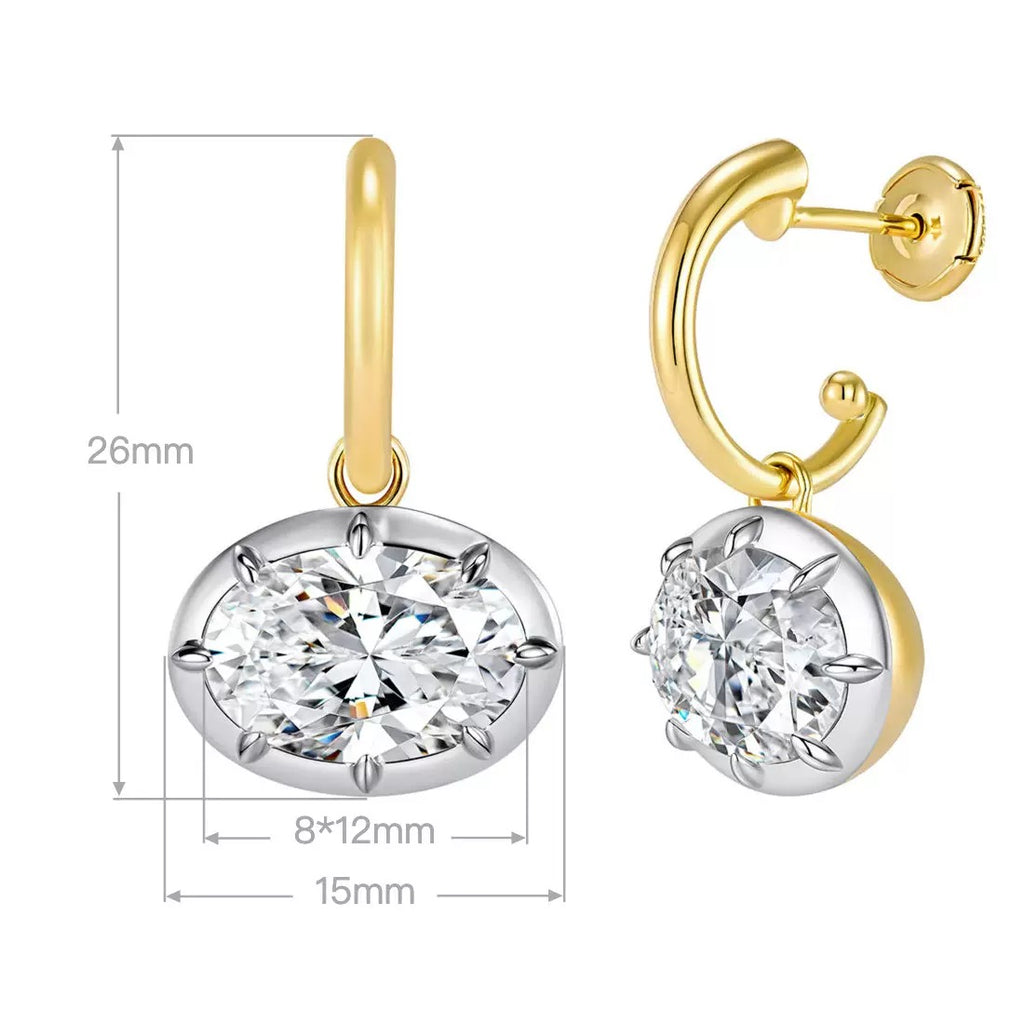 Oval Drop Earrings