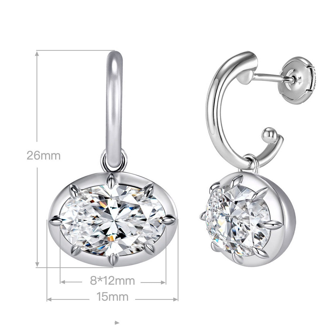 Oval Drop Earrings
