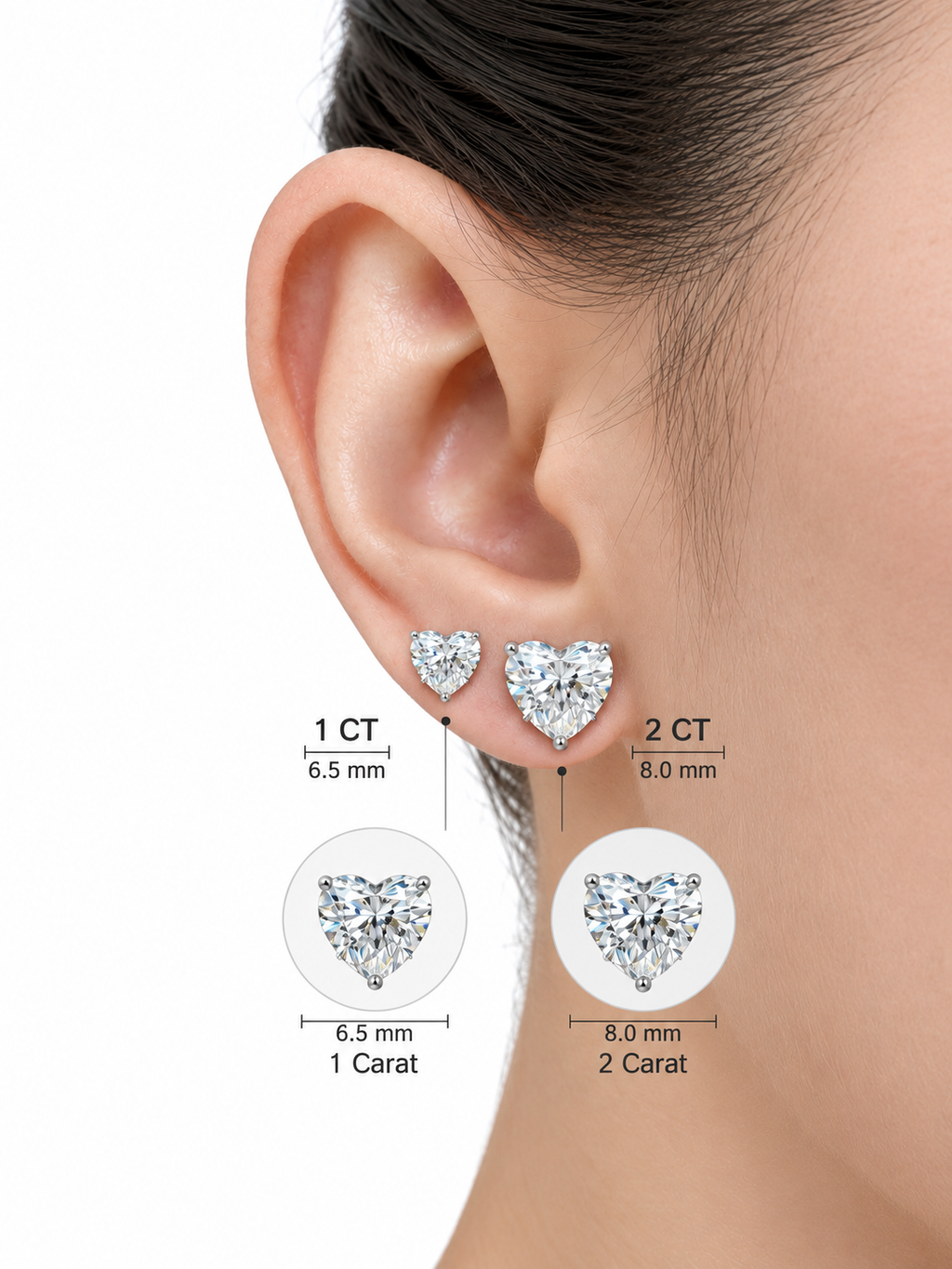 Heart-Cut Earrings