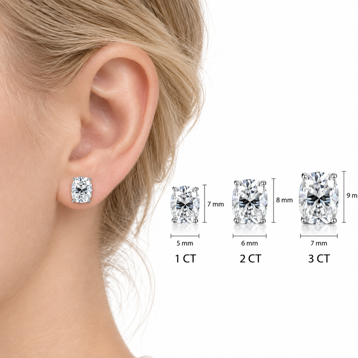 Cushion-Cut Earrings