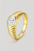 Soleil Oval Signet Ring