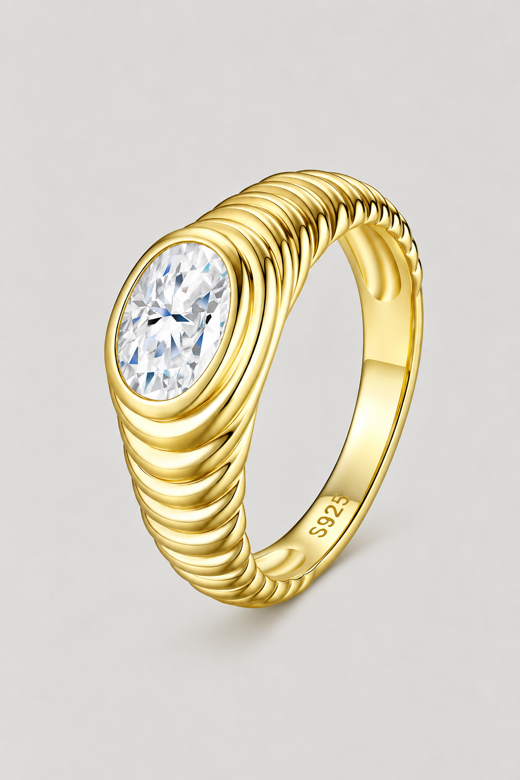 Soleil Oval Signet Ring