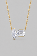 Duo Marquise & Emerald Necklace