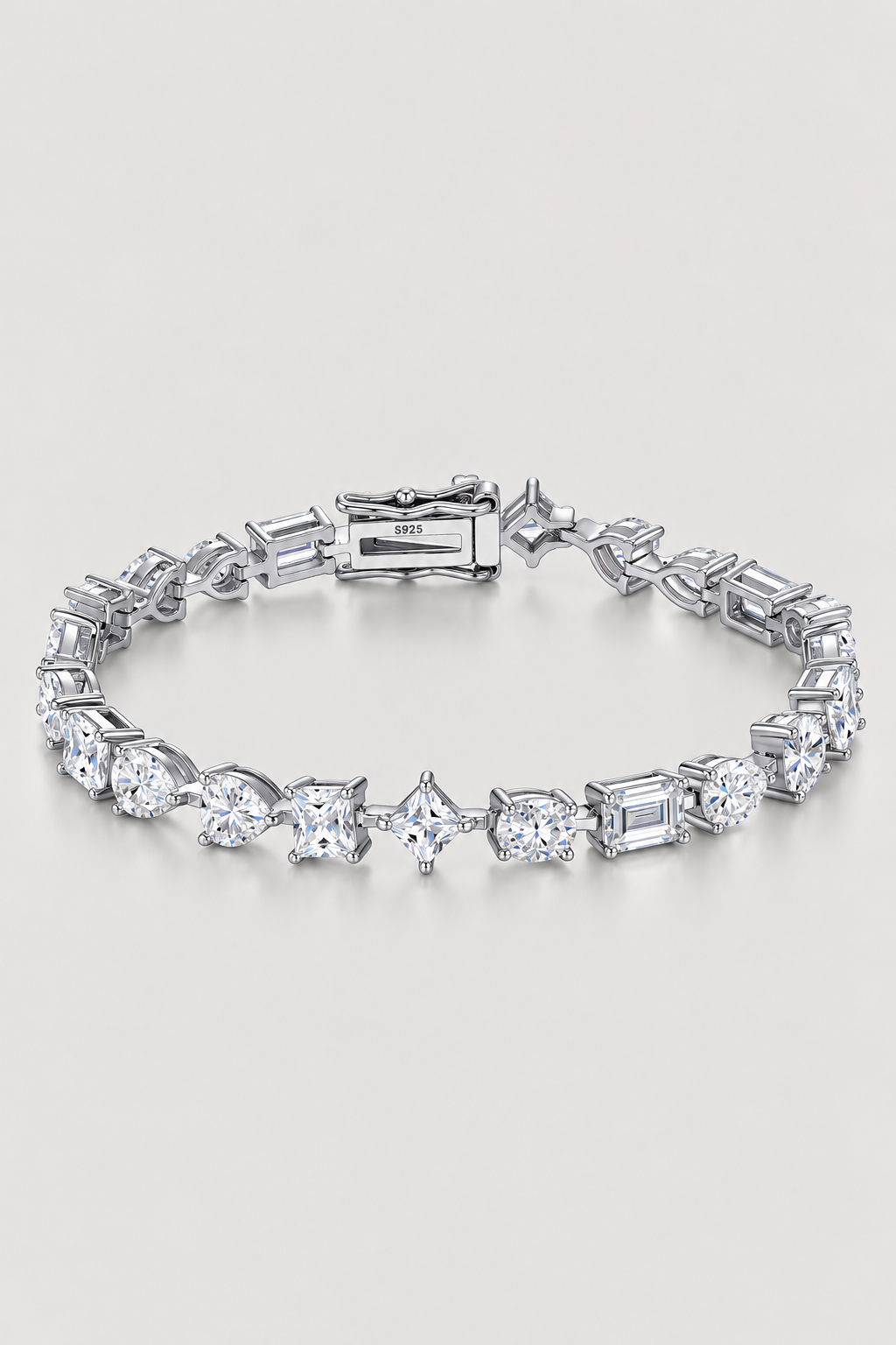 Mixed-Cut Tennis Bracelet