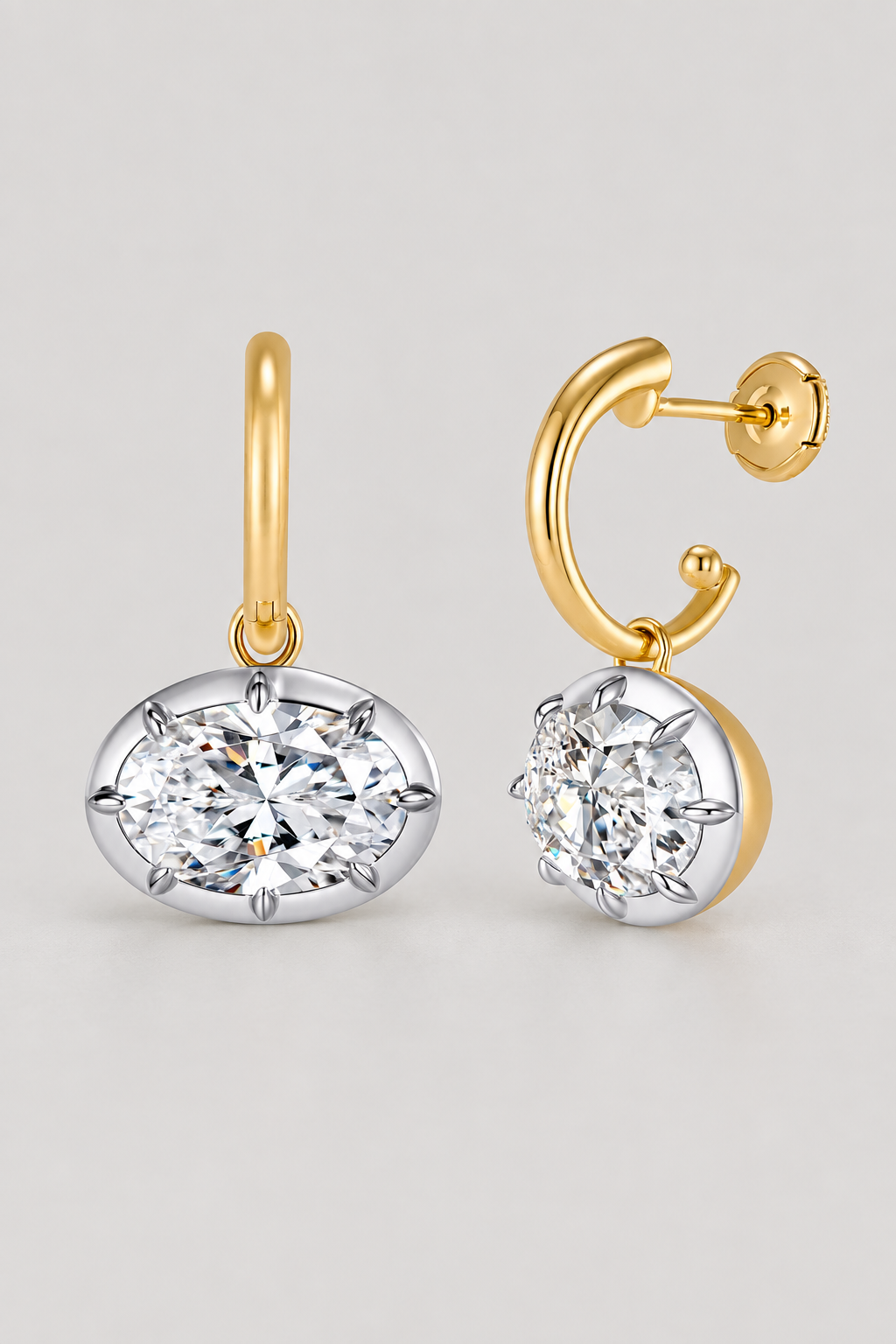 Oval Drop Earrings