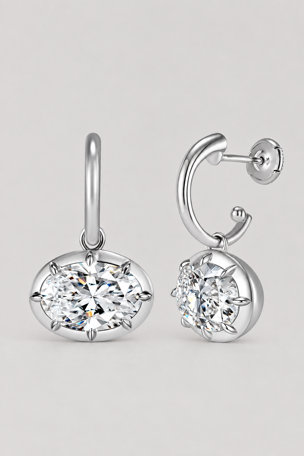 Oval Drop Earrings