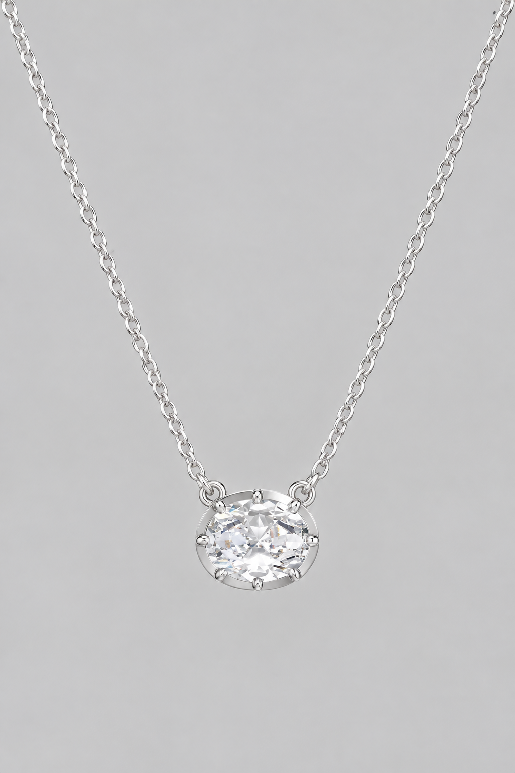 Alba Oval Zirconia Necklace