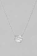Alba Oval Zirconia Necklace