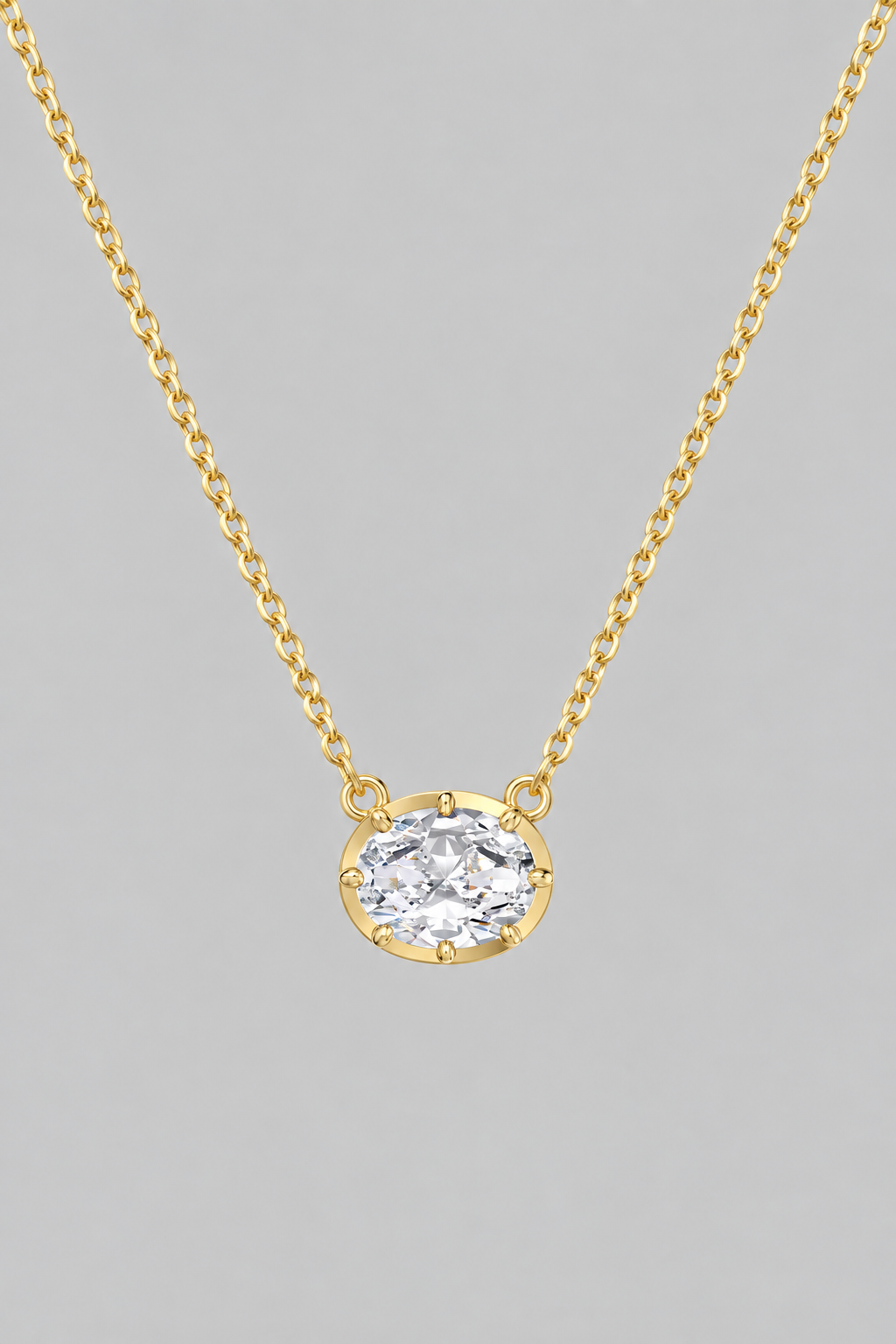 Alba Oval Zirconia Necklace