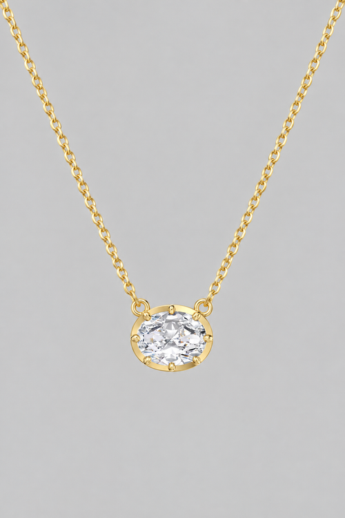 Alba Oval Zirconia Necklace
