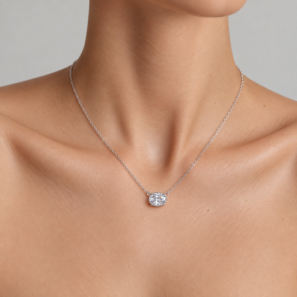 Alba Oval Zirconia Necklace