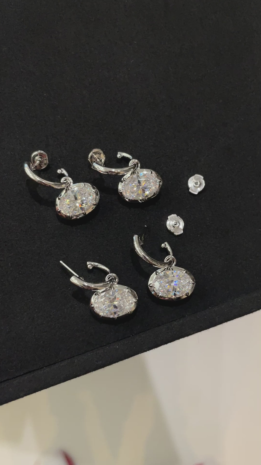 Oval Drop Earrings