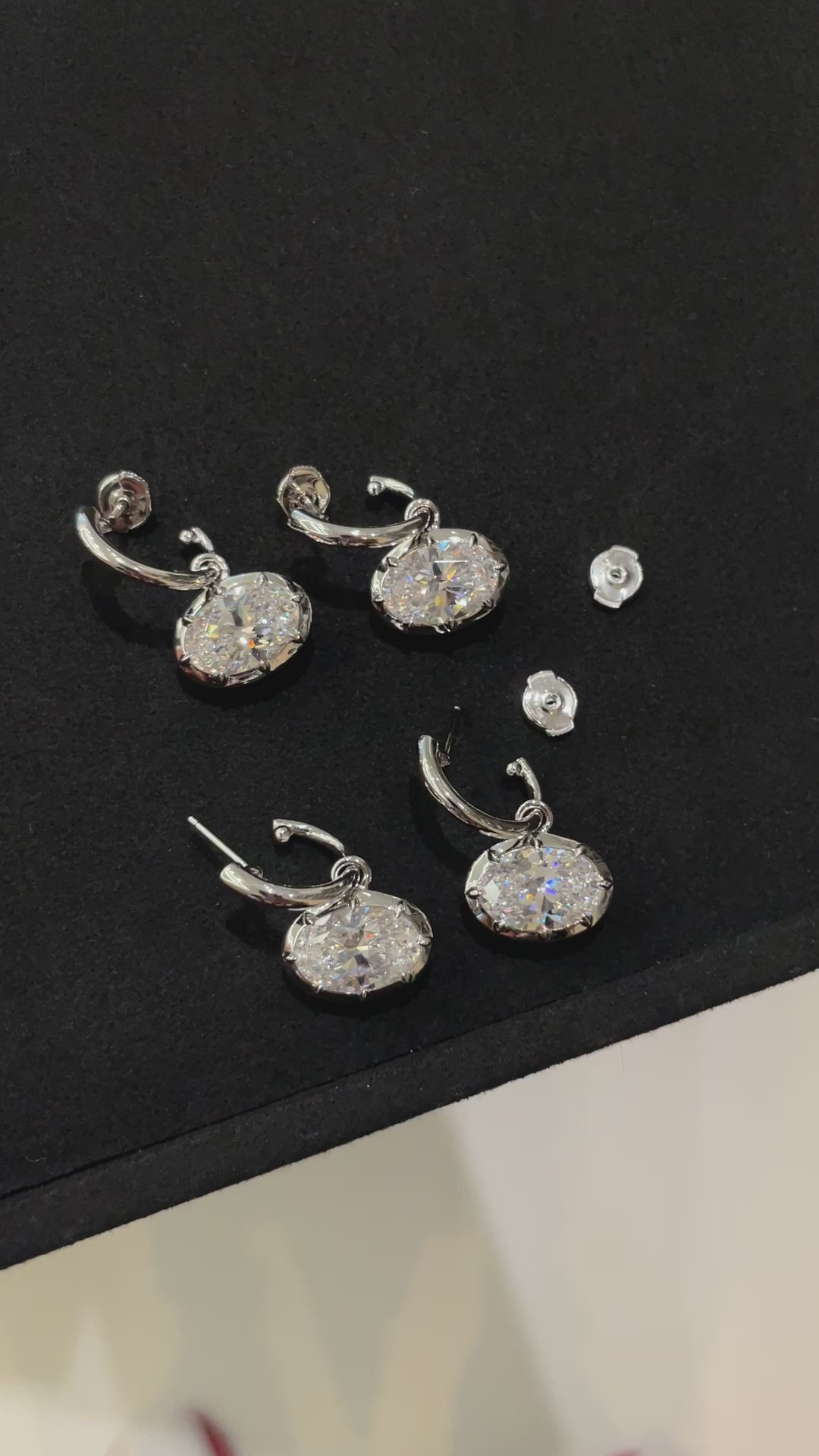 Oval Drop Earrings